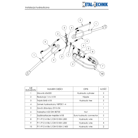 Katalog części zamiennych - Metal-Technik Chwastownik MT1 - 6000